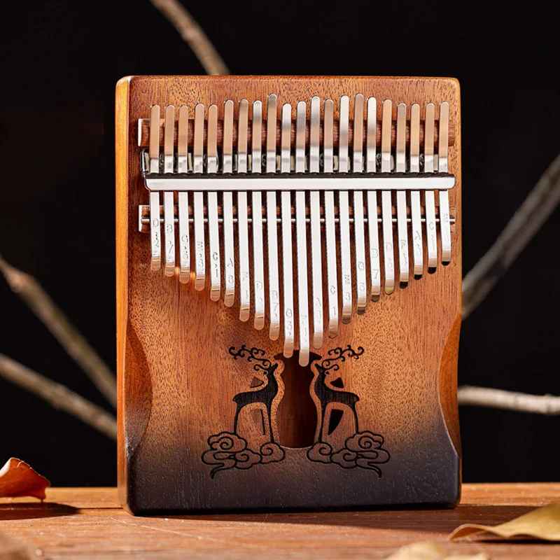 Kalimba Instrument 21 Lames en Acajou