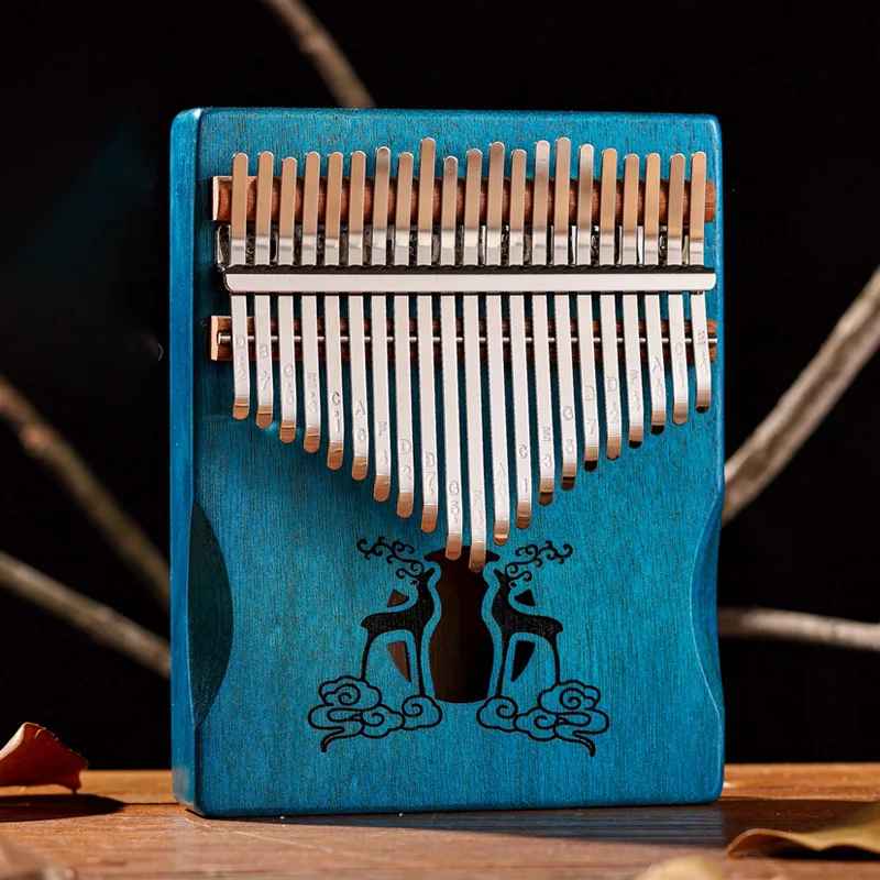 Kalimba Instrument 21 Lames en Acajou