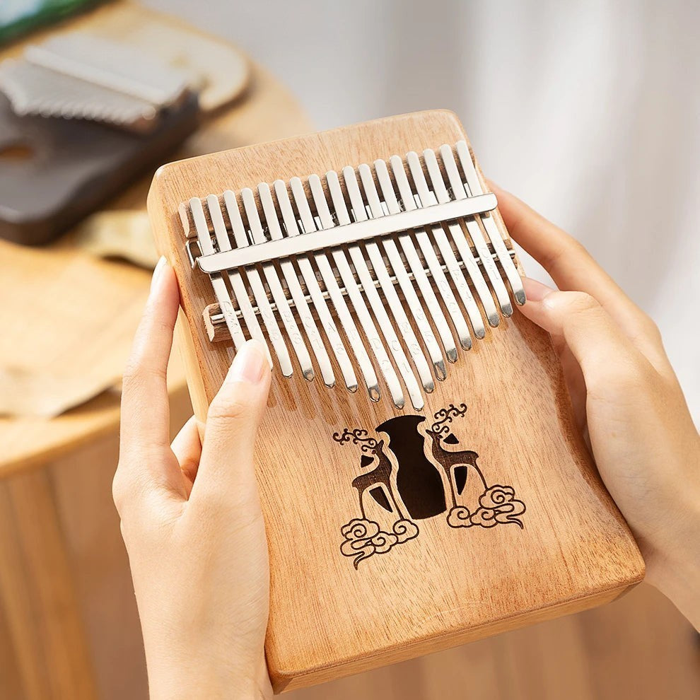 Kalimba Instrument 21 Lames en Acajou