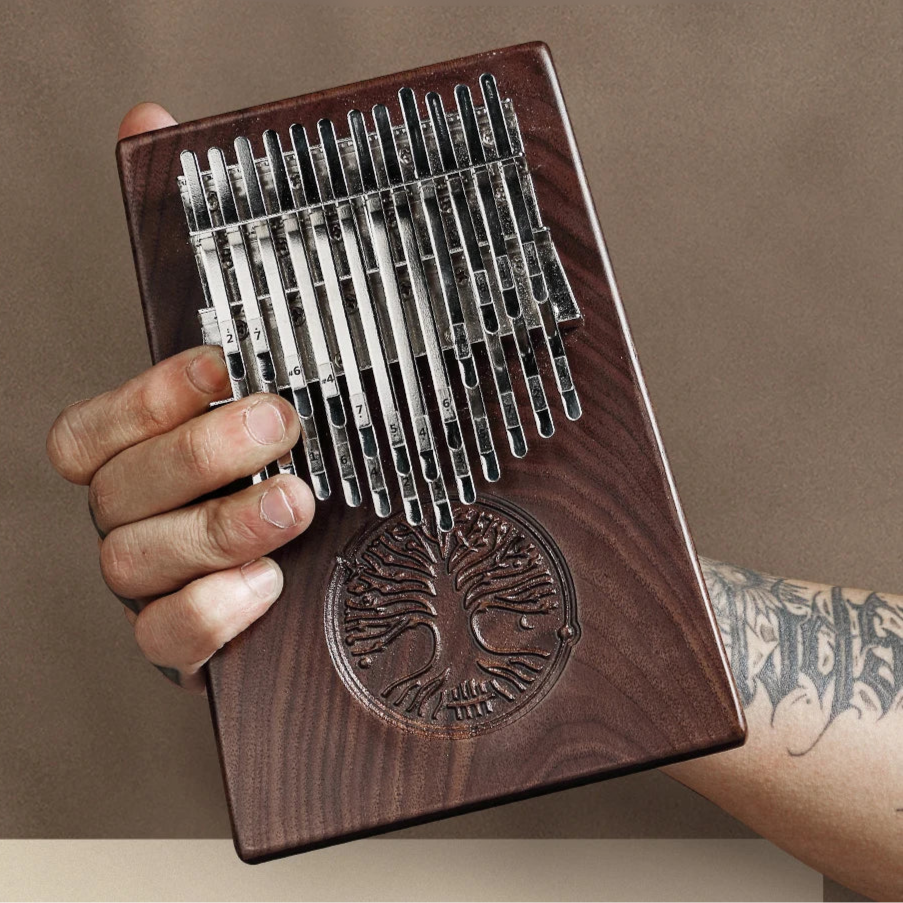 Kalimba Chromatique 34 Lames en Noyer