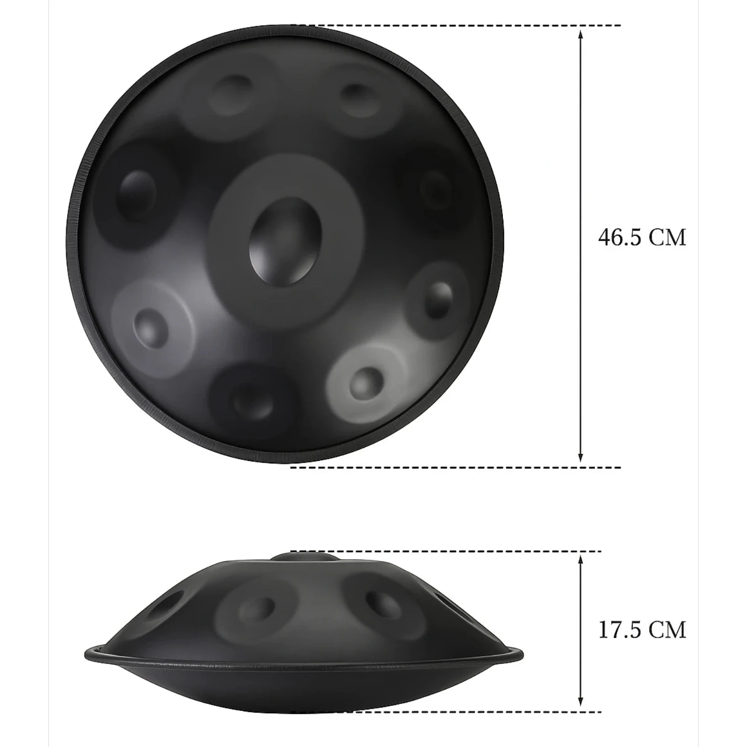 Handpan 6 Couleur Métallique 9 Notes en 440hz
