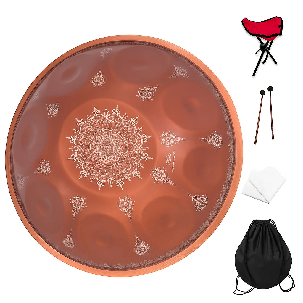 Handpan Traditionnel Couleur Bronze de 9 Notes en 440 Hz