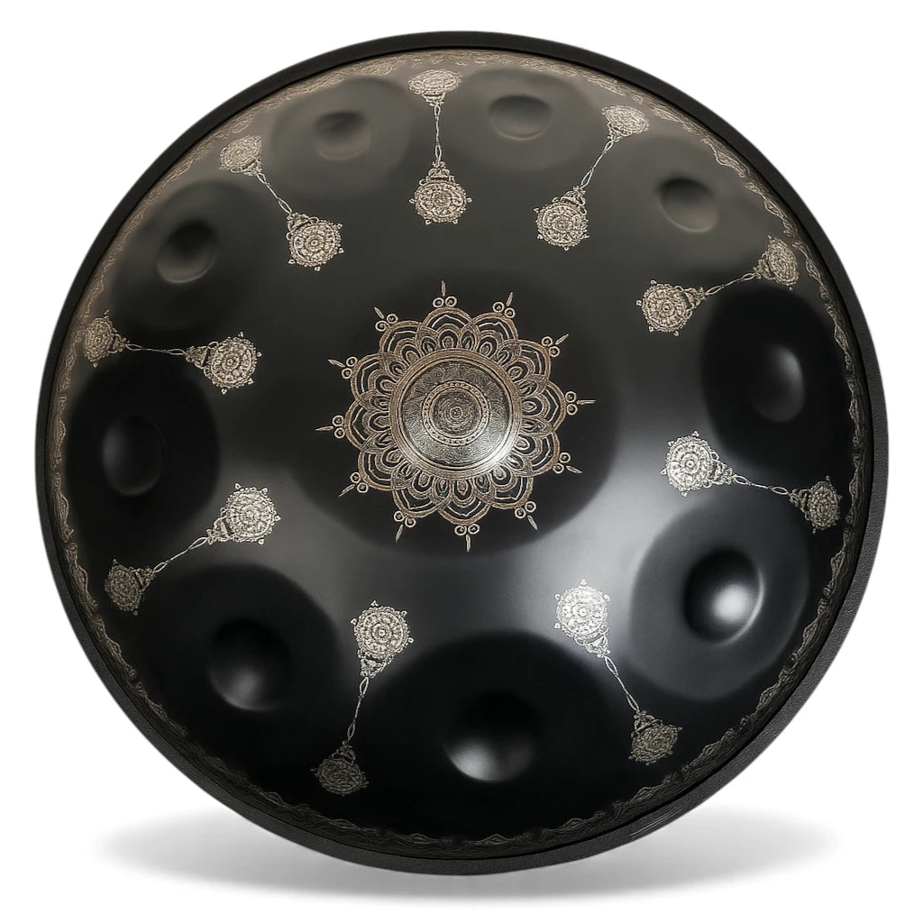 Handpan Traditionnel Noir de 9 notes en 432hz