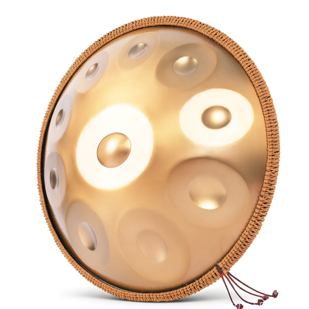 Handpan Dorée Métallique de 9 Notes en 440hz