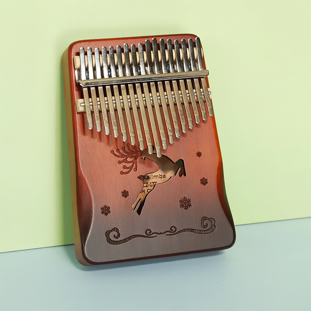 Kalimba Piano à Pouce 17 Lames en Acajou
