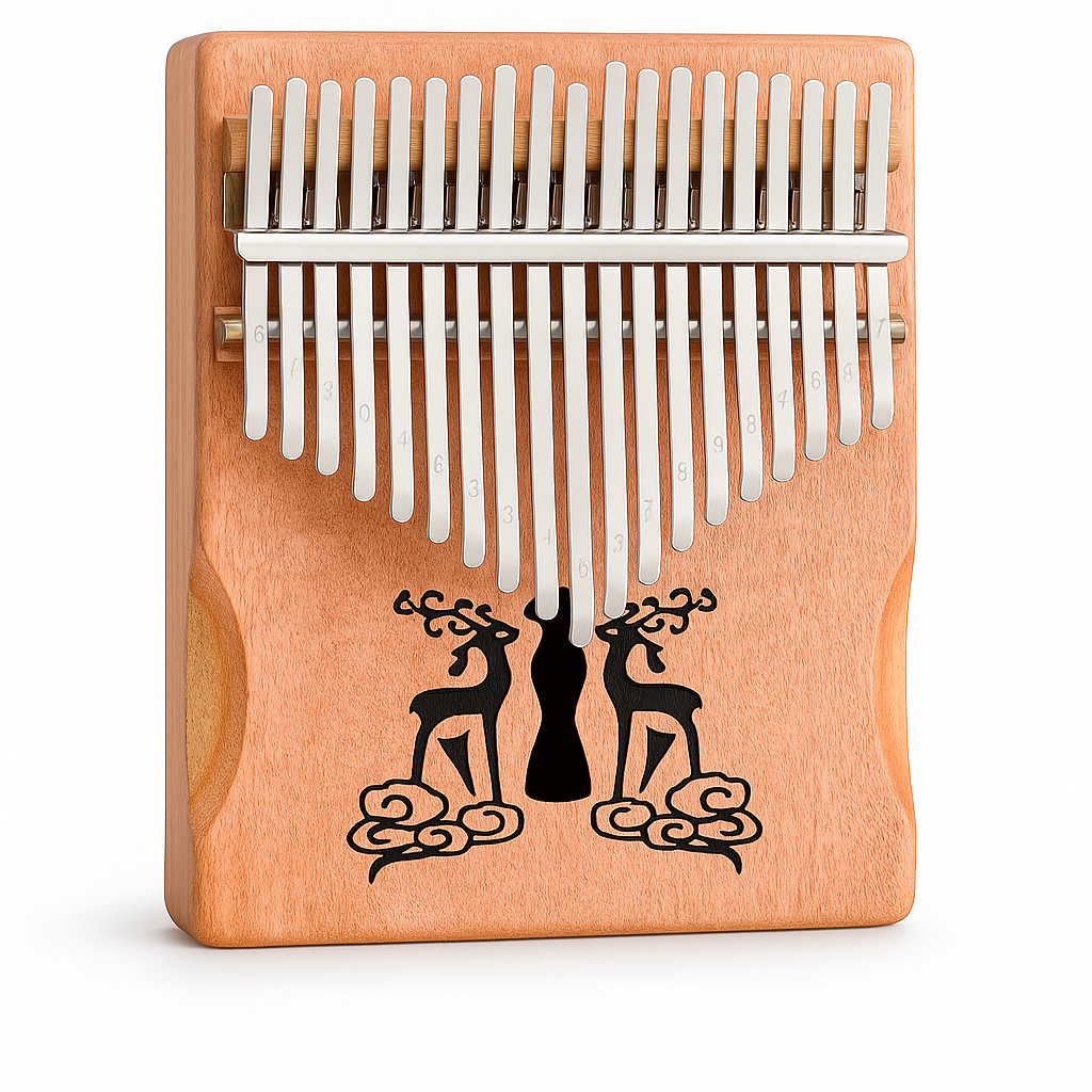 Kalimba Instrument 21 Lames en Acajou