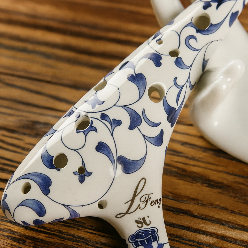 Ocarina Motif Fleur 12 trous