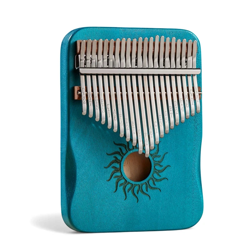 Kalimba Hluru 17 ou 21 Lames en Bois d'Érable Colorés
