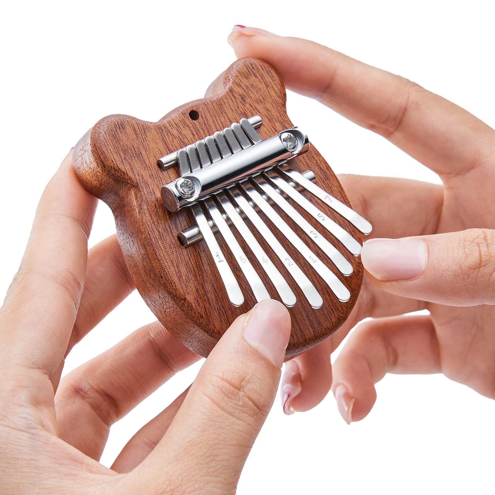Mini Kalimba 8 Lames en bois de Sapelli