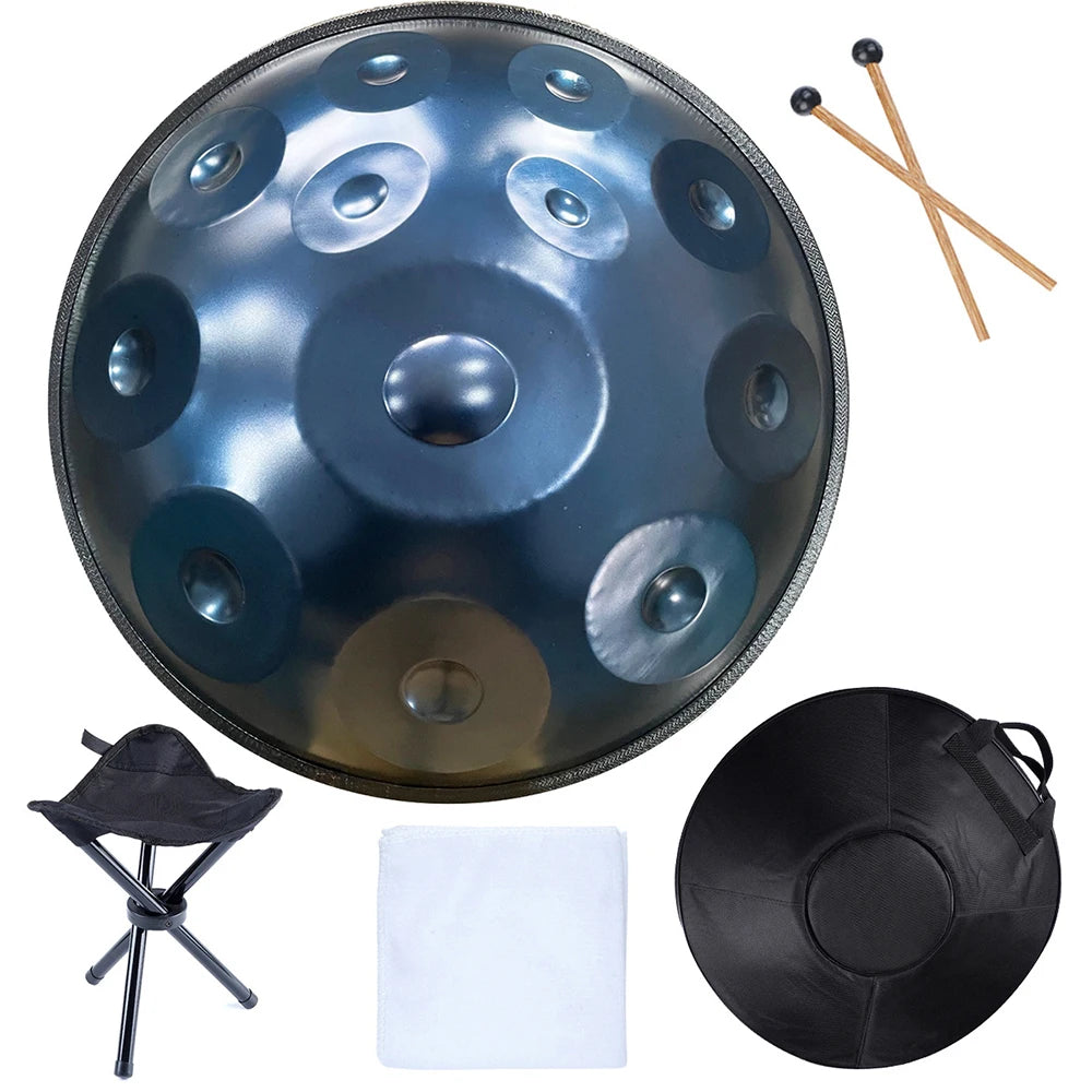 Handpan Artisanale Bleu 9/10/12 Notes en 432hz/440hz