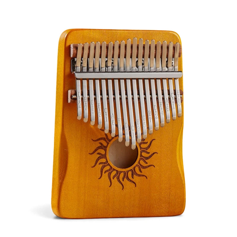 Kalimba Hluru 17 ou 21 Lames en Bois d'Érable Colorés
