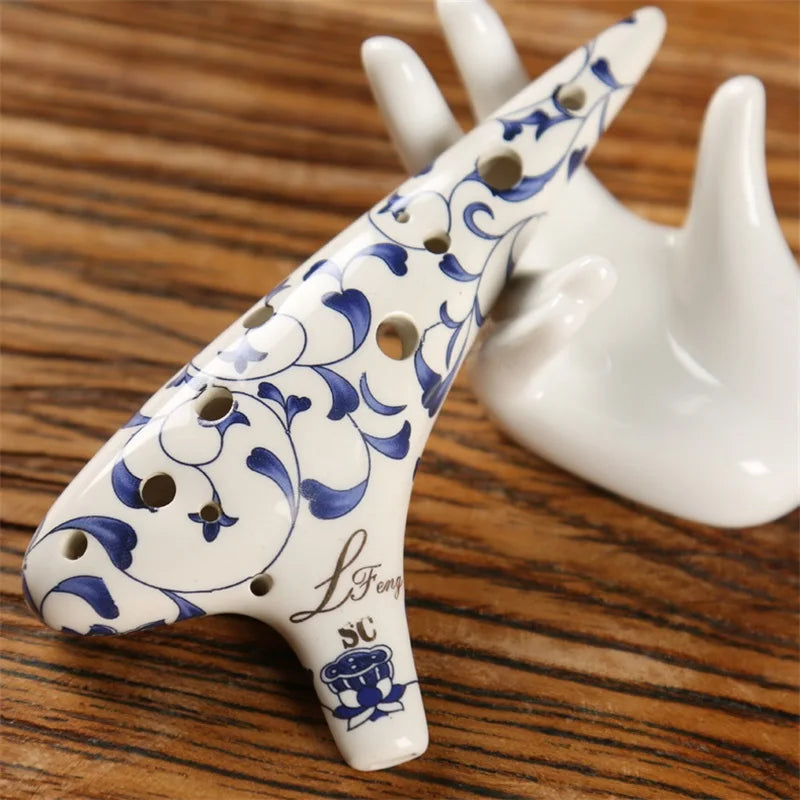 Ocarina Motif Fleur 12 trous