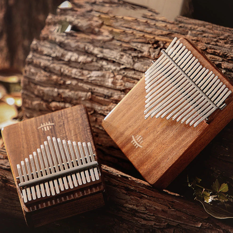 Kalimba 17 ou 21 Lames en Bois d'Érable, Acacia ou Noyer