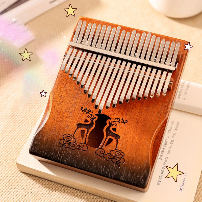 Kalimba Instrument 21 Lames en Acajou