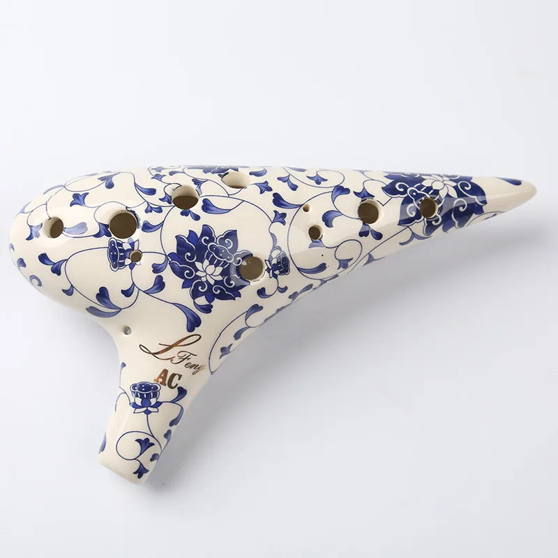 Ocarina Motif Fleur 12 trous