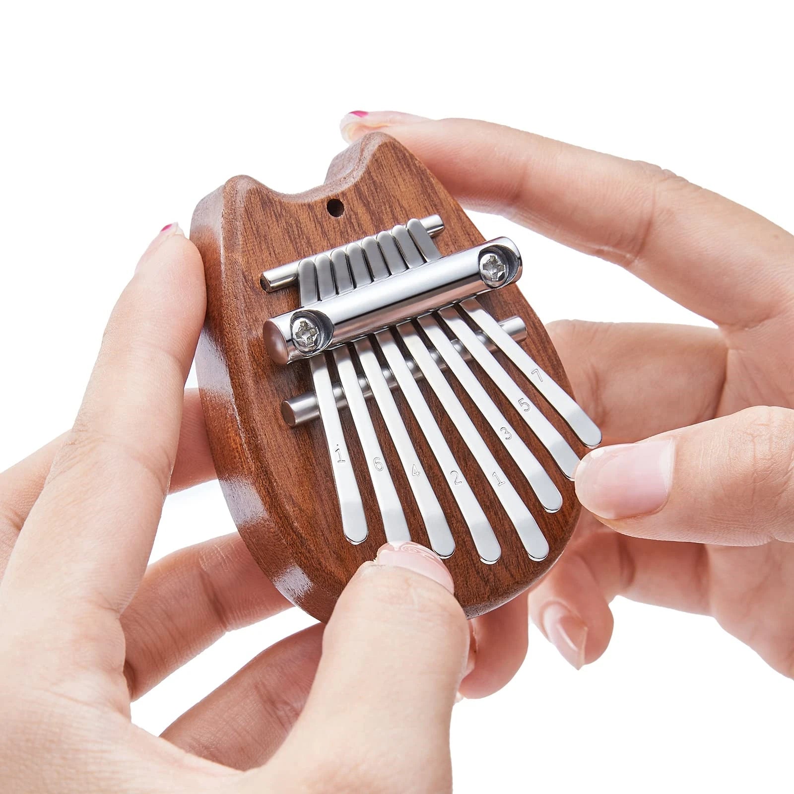Mini Kalimba 8 Lames en bois de Sapelli