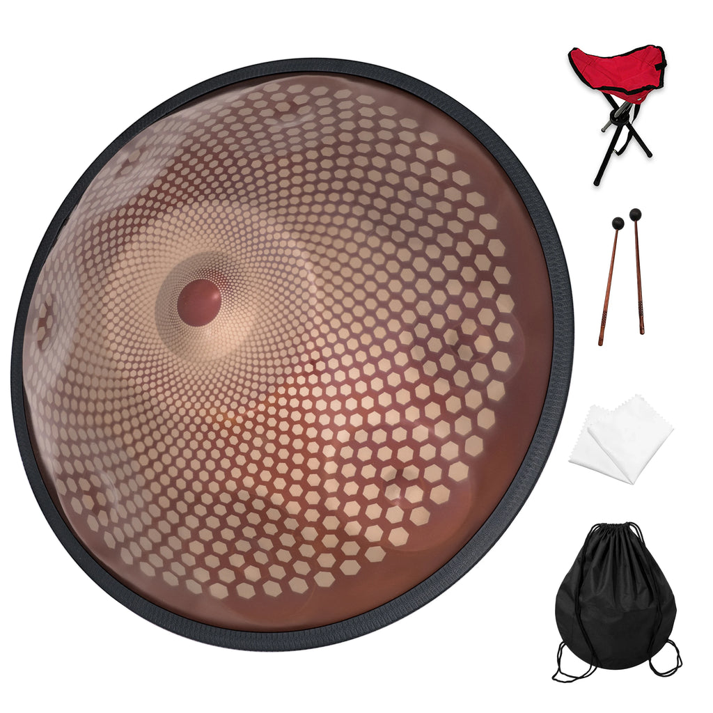 Handpan Marron avec Points de 9 Notes en 440hz