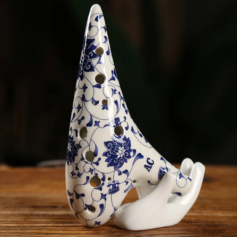 Ocarina Motif Fleur 12 trous