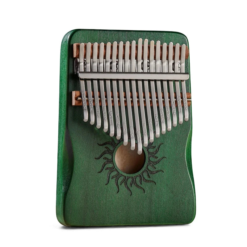 Kalimba Hluru 17 ou 21 Lames en Bois d'Érable Colorés
