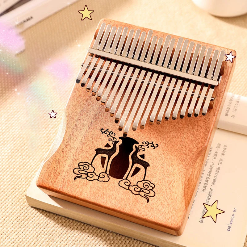 Kalimba Instrument 21 Lames en Acajou