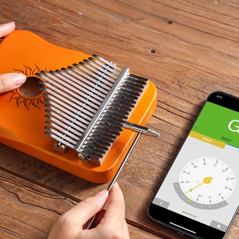 Kalimba Hluru 17 ou 21 Lames en Bois d'Érable Colorés